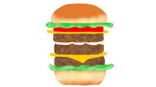 ハンバーガーのイラスト