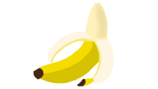 皮むきバナナのイラスト