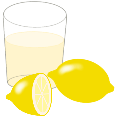 レモン水のイラスト