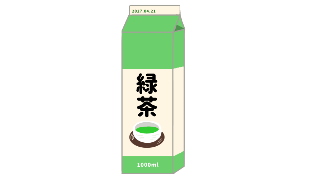 緑茶/紙パックのイラスト