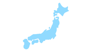 日本地図のイラスト【水色】