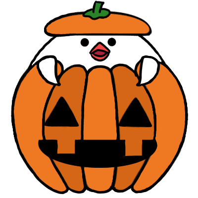ハロウィン/かぼちゃにインするマルコムのイラスト