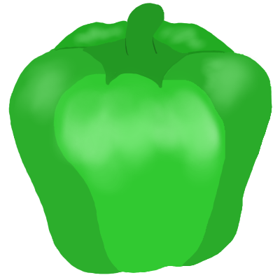 緑のパプリカのイラスト